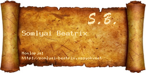 Somlyai Beatrix névjegykártya