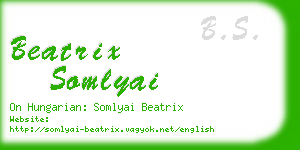 beatrix somlyai business card